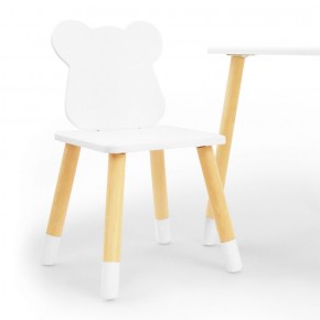 Комплект детской мебели стол и два стула Мишутка (Белый/Белый/Береза) в Москве - moskva.mebel-74.com | фото