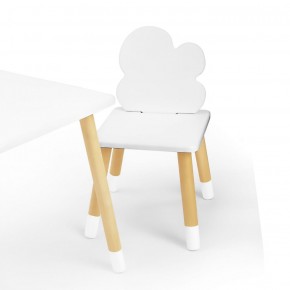 Комплект детской мебели стол и два стула Облачко (Белый/Белый/Береза) в Москве - moskva.mebel-74.com | фото