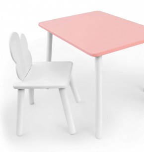 Комплект детской мебели стол и стул Облачко (Розывый/Белый/Белый) в Москве - moskva.mebel-74.com | фото