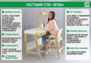 Комплект растущий стол и стул с чехлом 38 попугаев «Вуди» (Белый, Белый, Клетка) в Москве - moskva.mebel-74.com | фото