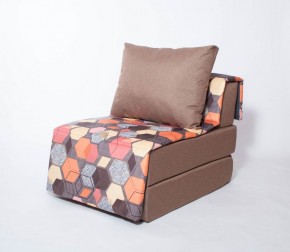 Кресло-кровать бескаркасное Харви (коричневый-геометрия браун) в Москве - moskva.mebel-74.com | фото