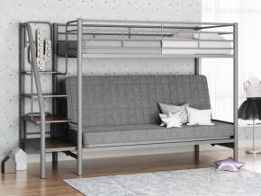Кровать двухъярусная с диваном "Мадлен-3" (Серый/Серый) в Москве - moskva.mebel-74.com | фото