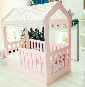 Кровать-домик без ящика 800*1600 (Розовый) в Москве - moskva.mebel-74.com | фото